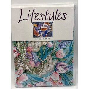 Lifestyles by Bardwil Easter tablecloth  EASTER DAY cotton blen 52 x 52